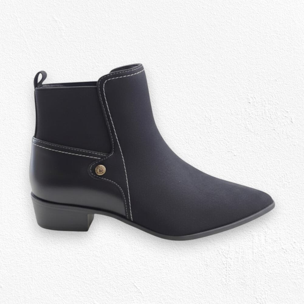 Liz Claiborne Barrington Black Suede Pointed Toe Ankle Booties Size 7.5 M NIB